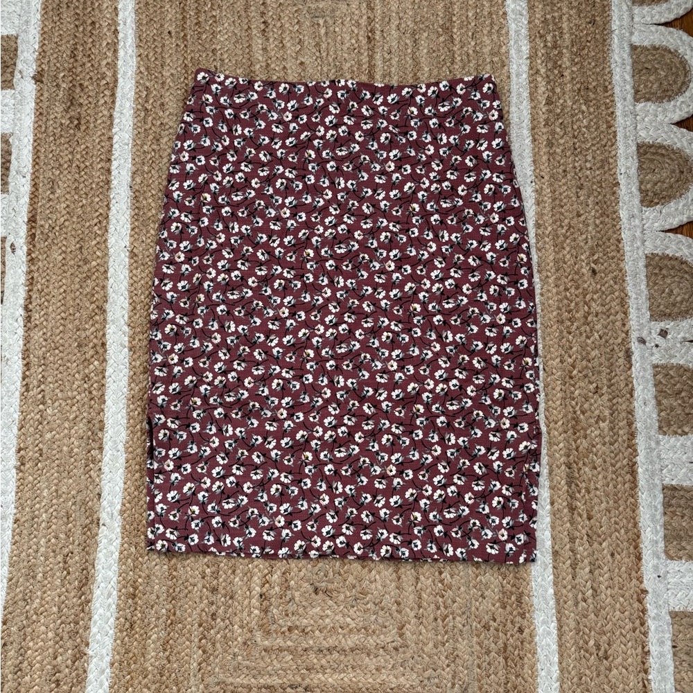 LOFT Floral Pencil skirt